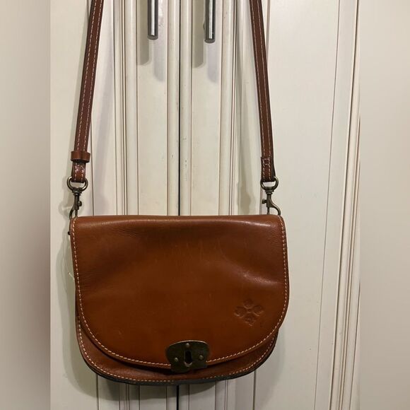 Patricia Nash Women's Kirby East West Leather Crossbody Brown Handbag - Picture 1 of 15
